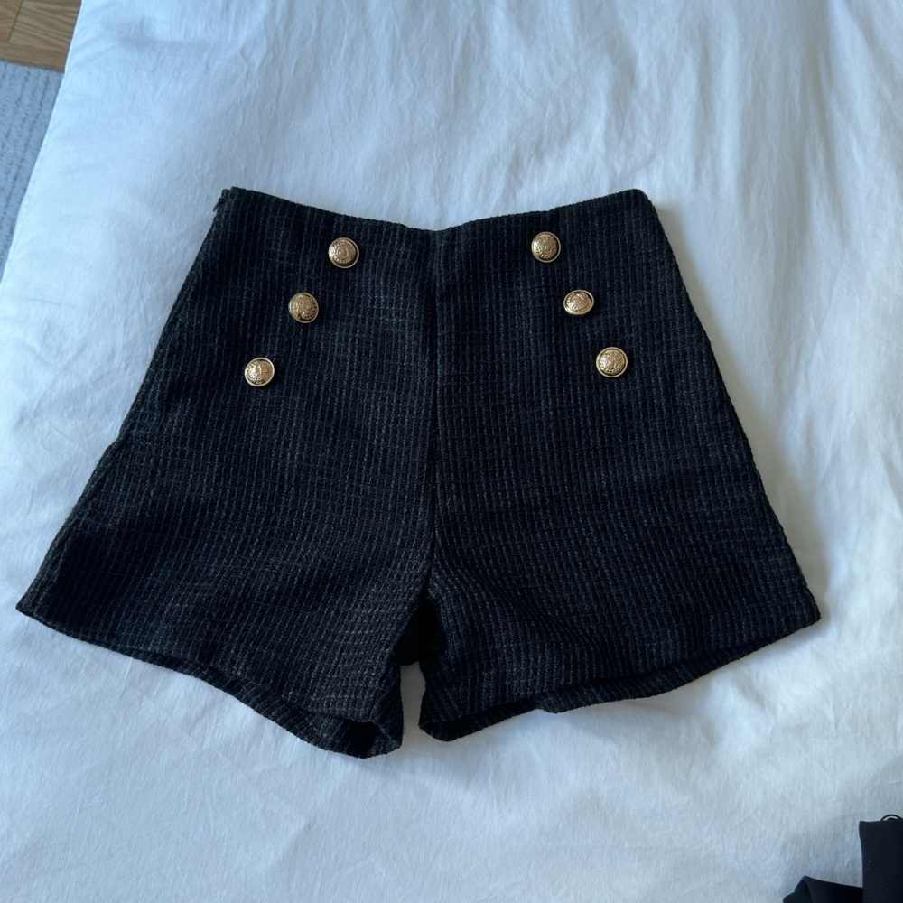 SHEIN Gold Button Shorts